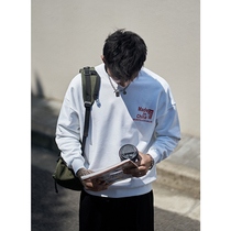 Furnace china Heavyweight 400g spring and autumn national products national tide printed round neck sweater mens hat-free loose coat