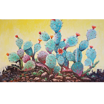 Sun Chung Hai < Cactus > Realistic Cloth Face Propylene Living Room Bedroom Decoration Painting Collection Pure Hand Painting