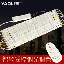 Dimmable led ceiling lamp retrofit light board strip light source remote control color-saving energy-saving lamp core LED bulb bright tube