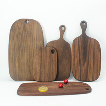 Black walnut pallet solid wood rectangular with handle Japanese creative bread cutting board pizza sushi dessert drill board