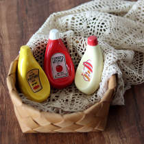 Japan Seto squeeze tomato sauce bottle shape soy sauce dish mustard dish ceramic personality creative household dish