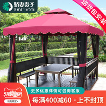 Cool Kiosk Outdoor Villa Patio Patio Roof Garden Simple Embalming Wood Pavilions Farmhouse Lotte Tent Cool Shed Assembly House