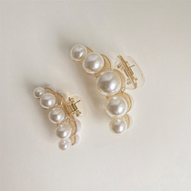 Korean ins Pearl hairclip edge clip girl back head big and small hair grab hair hairclip grab clip hairpin headwear