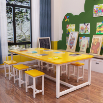 Primary School Kindergarten Color Class Table And Chairs Students Training Table And Chairs Composition Drawing Table Fine Art Table Writing Table Learning Table