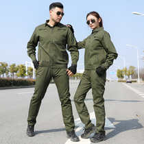 1707 military green military uniform camouflage suit suit men and women women breathable spring and autumn military green training uniform