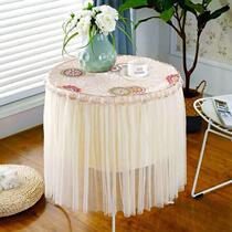Tea table cover covers round table cloth lace round table