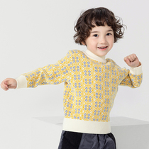 Ballabala boy sweater jacket head 2021 winter dress new childrens undershirt warm wave 201421103113