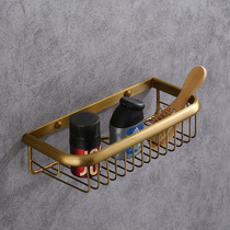 European new nail-free copper antique rectangular cosmetics household hotel bathroom drawing basket