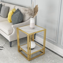 Nordic living room marble sofa side cabinet red small tea few small household angles of small square bedside cabinet