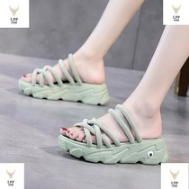 Two sandals womens 2020 summer new wild sports thick-soled muffin Roman fairy wind womens shoes ins tide