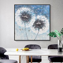 Hand Painted Oil Painting dandelion Entrance Living Room Genguan Light Lavish Decoration Painting Bedroom Dining Room Sofa Background Wall Hanging Painting