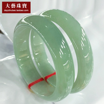 (55-56) Bing Qing Zheng circle big art jewelry Myanmar natural Jade A goods clear water ice jade bracelet jade bracelet