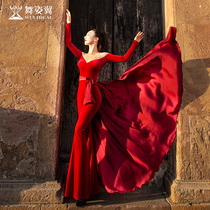 Practice clothing 2021 New socialites slim body shape clothing classical dance long sleeve modern dance show set 018-1