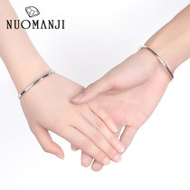 999 sterling silver couple bracelet men and women pair ins niche design ck bracelet simple personality jewelry gift tide