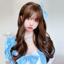 Miyuki wig female long hair natural fluffy long curly hair Big waves Japanese age-reducing simulation hair summer full headgear