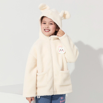 Ballabala girl jacket thick 2021 winter dress new childrens furry blouses 201421105002