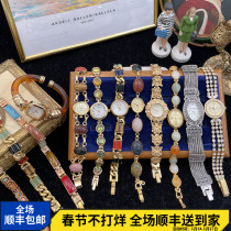 Overseas retro antique vintage jewelry European and American medieval mechanical quartz watch rhinestone men and women bracelet bracelet watch