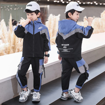 Childrens clothing boys autumn suit 2020 new middle and Big Boy Boy spring and autumn sports tide clothes Korean version