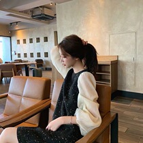 SANDRO moskoloni new fall Elegant Wind Skirts Fairy woman supersenssensual long sleeves small fragrant windy dress