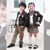 Han Edition Kindergarten Garden Clothing Cotton Thread Sweater Vest Children Yinglun Wind Kindergarten Small And Medium School Uniforms Spring Autumn School Uniform