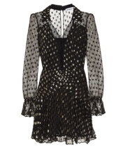 2021 SELF-PORTRAIT Ruffle Trim Polka Dot Mini Dress