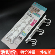 Creative 6 headhook Sticky Hook Stickup Hook 6 Lions Hook Plastic Home Kitchen Hook day style closet Sticking Hook