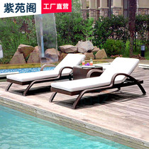 Outdoor Lying Bed CourtyOutdoor Swimming Pool Lounge Balcony Terrace Beach Casual Channel