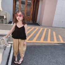 Children Ocean Gas Black Pendant With 21 Summer Dress New Korean Version Girl Cake Sleeveless Vest 100 Loose Jacket Tide