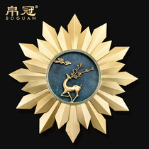 Pure copper living room sofa TV background wall decoration Wall hanging creative light luxury entrance dining room bedroom wall pendant