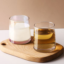 Light Extravagant Glass Cup Breakfast Cup Home Water Cup Transparent Minima Milk Cup Juices Cup Ins Wind Color Solar