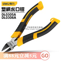 Deli Plastic Handle Mouthpiece Pliers 5 up to 6 Model Cutter Diagonal Pliers Mouthpiece Pliers DL0305A 0306A