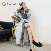 Japanese couple pyjamas pyjamas female autumn and winter flange suede thickened lengthened male robes coral suede plus mast code bathrobe