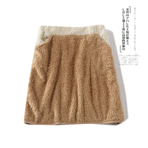 0525 2019 autumn and winter womens new sweet cute elastic waist wool skirt casual versatile warm one step skirt tide