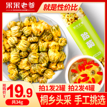 Buy 1 get 1 Chrysanthemum Tea Tongxiang Fetal Chrysanthemum tea Bubble tea Fetal Chrysanthemum premium white chrysanthemum with wolfberry rose honeysuckle