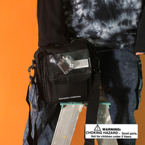 NOLABEL dark wind high street feeling PVC splicing machine can crossbody bag flip cover fun design new men and women