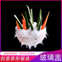 Creative glass cup tableware hotel restaurant artistic conception dishes cooking supplies creative dishes special-shaped tableware for chefs