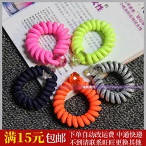 Export Korea good quality Foundation spiral telephone line crystal bead ball decorative rubber band Hairband head rope