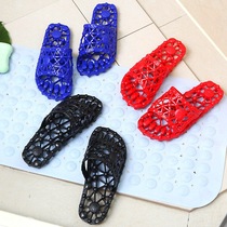 Massage slippers Foot massage shoes hollow non-slip male bath bathroom leakage household home cool slippers female summer