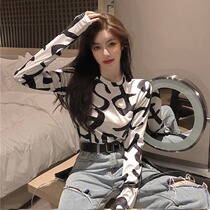 Vanya Fashion Fashion Han Edition Temperance Revision and Round-collar T-shirt