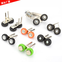  Upper pulley Sliding door Wardrobe mechanical bathroom bathroom aluminum alloy sliding door bearing 39mm35mm Adjustable upper wheel