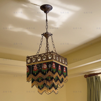 Dark Night Series so I am retro chandelier brass material pure handmade bead curtain atmosphere lamp