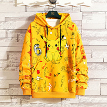 nasa lovers spring and autumn 2021 new autumn winter Tide brand Pikachu clothes men hooded European and American high street coat