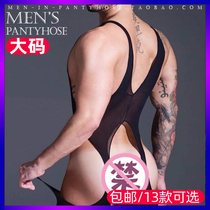 Mens Opening Gear Conjoined Silk Socks Transparent and Socks Full Wrap Love Fun Invisible Conjoined Coat Big Code High Bomb