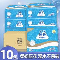 Clean Cloud toilet paper Home Grass paper towels 402 sheets of knife cut paper Toilet Paper Affordable embossed flat whole box wholesale
