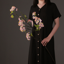 Large landing pear flower simulation flower living room flower arrangement TV cabinet High branch fake flower silk flower decoration model room decorative flower