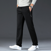 Sports pants mens spring and autumn 2021 new cotton casual pants loose straight long pants Tide brand mens pants