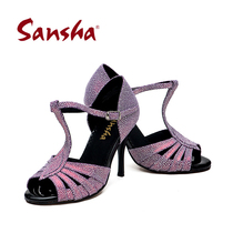 Sansha French Sansha female adult tango high-heeled national standard dance Ballroom dance Rumba Cha Cha dance shoes MST004LC
