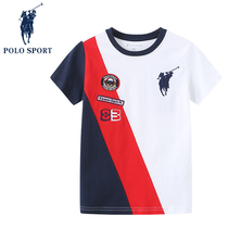 Polosport flagship boy short sleeve t shirt pure cotton spring summer children in childhood dress baby shirt