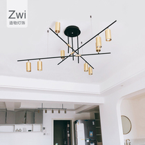 Post-Neo modern light lamp extremely simple living room bedroom light luxury designer creative personal branch chandelier