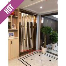Factory custom rose gold screen Sales department metal grille Industrial screen Hollow titanium brushed partition custom